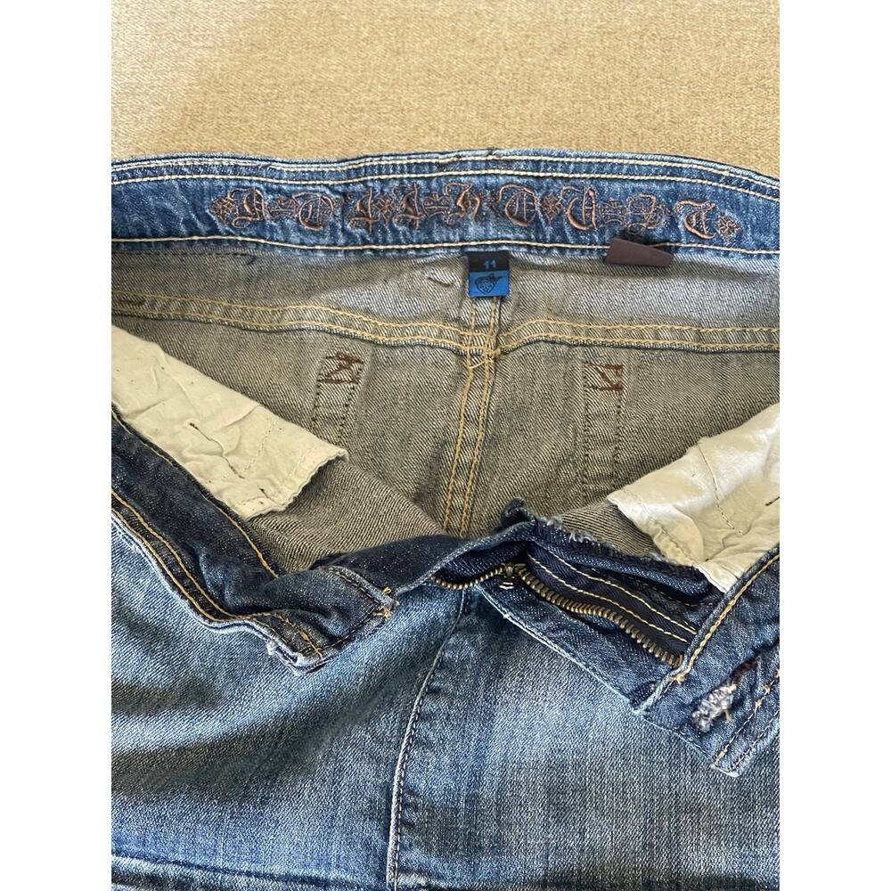 Vintage Dollhouse Juniors Micro Mini Denim Skirt Size 11 - Picture 7 of 11